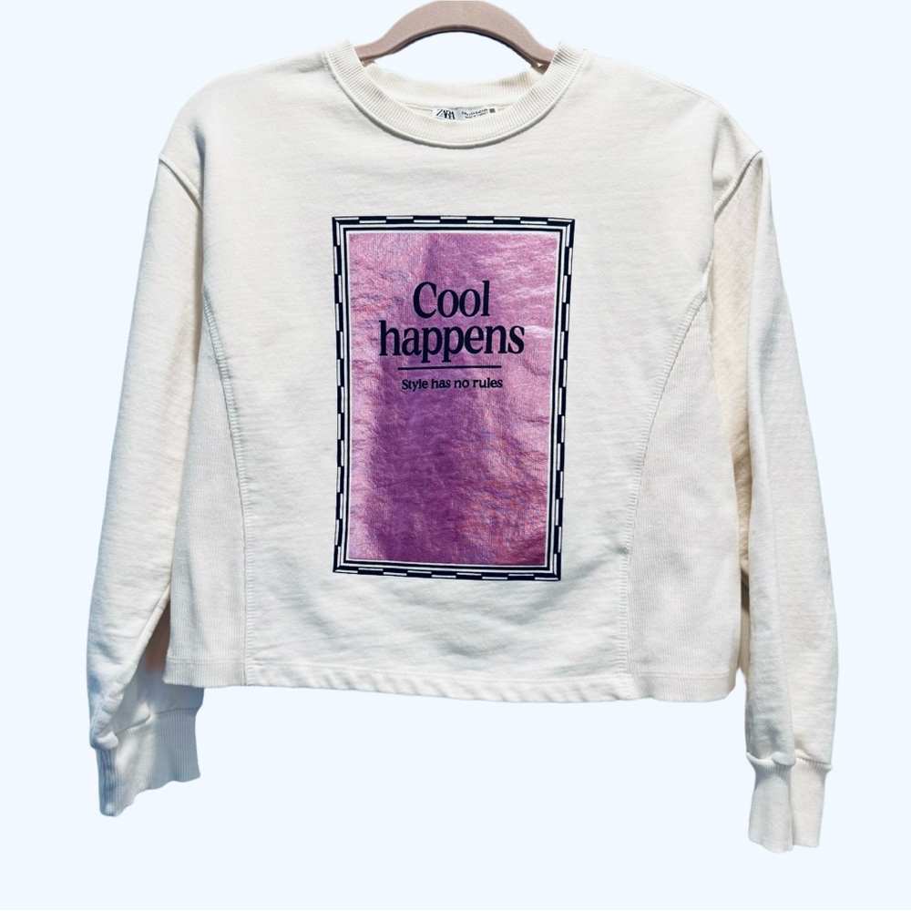SALE Zara Cropped Sweatshirt